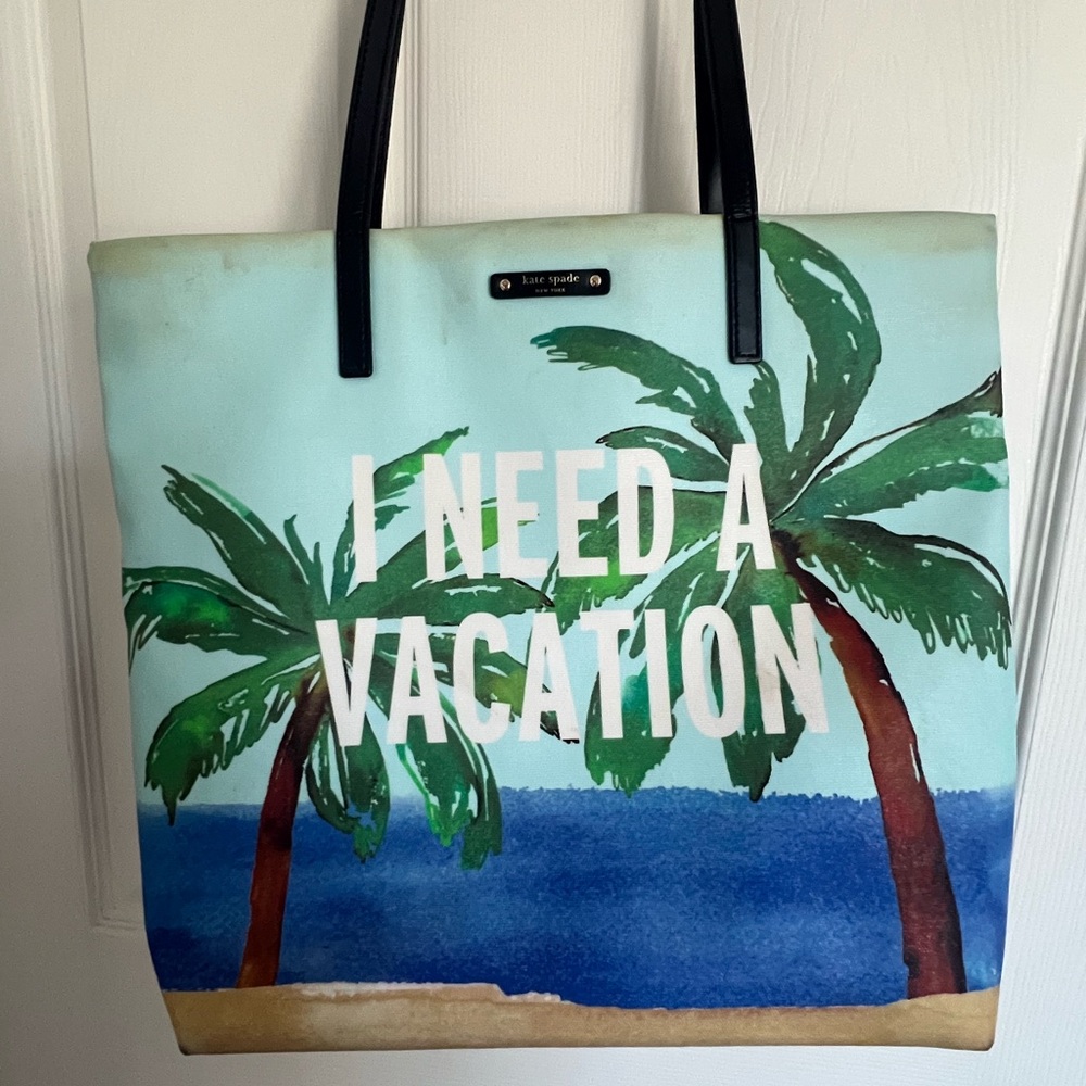 Kate Spade Green and Black Canvas Bag